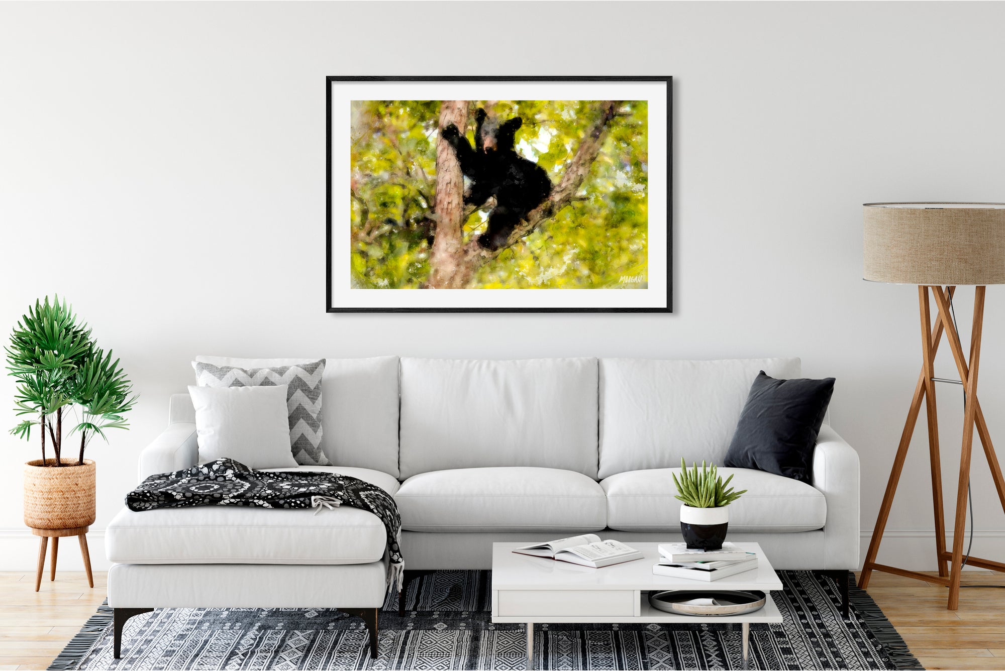 Black bear  in the Smoky Mountains art piece